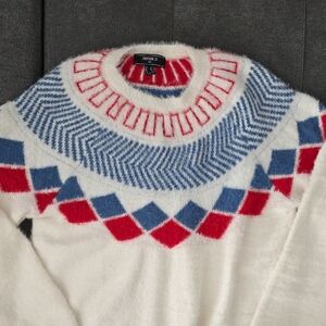 Forever 21 Multicolor Geometric Crewneck Sweater
